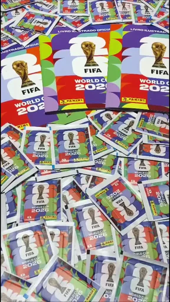 Kit Álbum Copa Do Mundo FIFA 2026 Brochura + 70 Figurinhas 10 Pacotes Colecionáveis Originais - Imagem 2